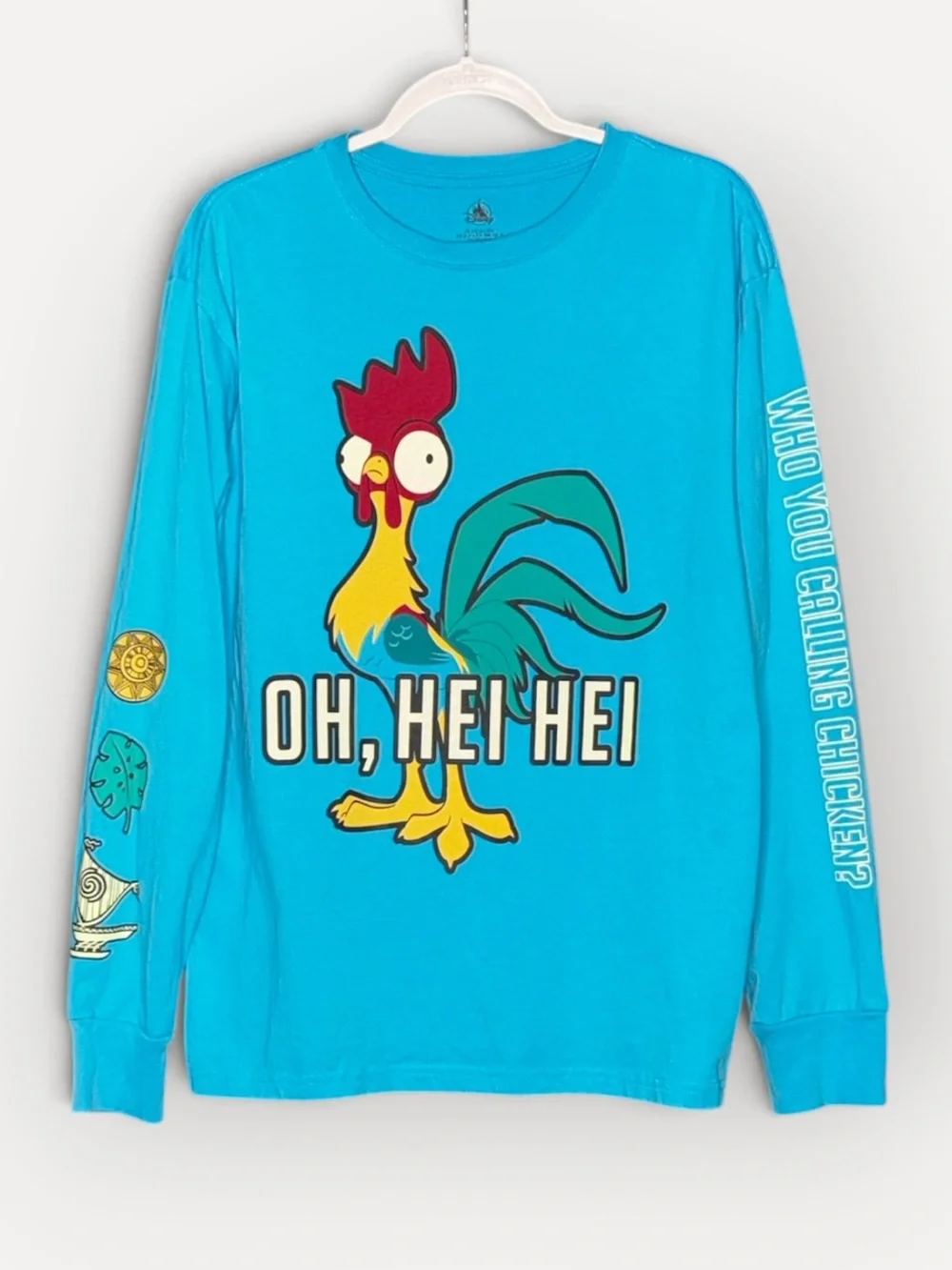 Disney Moana Hei Hei Long Sleeve Graphic Shirt Men’s Large Blue